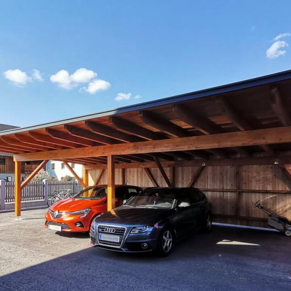 Carport mit Pultdach freistehend