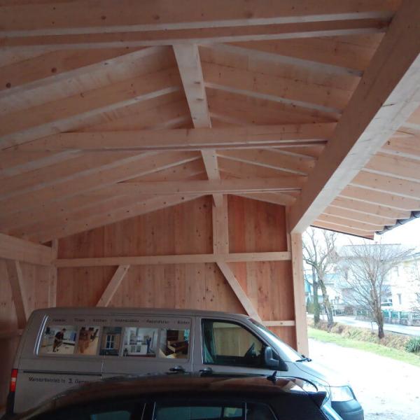 Carport mit Satteldach (naturbelassen)